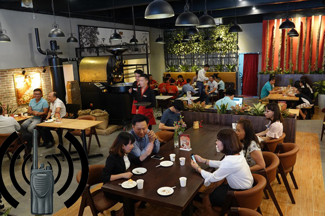 máy bộ đàm sử dụng cho quán cafe