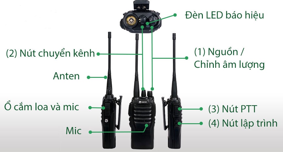 Các quy tắc khi dùng máy bộ đàm